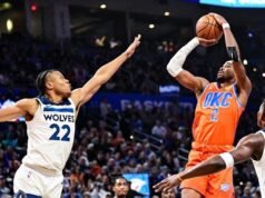 Timberwolves caem para o Thunder, dando ao Oklahoma a 10ª vitória consecutiva
| cinetotal.com.br Timberwolves caem para o Thunder, dando ao Oklahoma a 10ª vitória consecutiva
| cinetotal.com.br