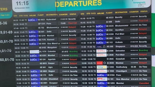 102 voos IndiGo cancelados no aeroporto de Bengaluru enquanto as interrupções continuam pelo quarto dia consecutivo
| cinetotal.com.br