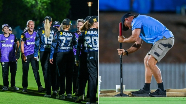 A bola rolada para o campo durante o intervalo do turno força o abandono estranho do jogo WBBL
| cinetotal.com.br